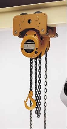 Harrington 5-Ton NTH Push Low Headroom Trolley Hoist 10' Lift