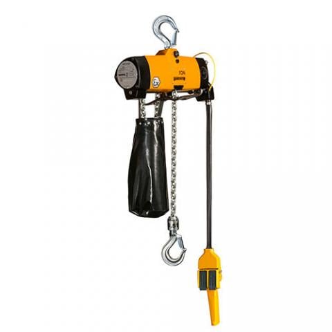 Harrington 1 Ton AL Spark Resistant Air Hoist, 10', Hook, Pendant
