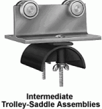 Duct-O-Wire Intermediate Trolley-Saddle, 12G C-Track, FC-TR22-SS photo