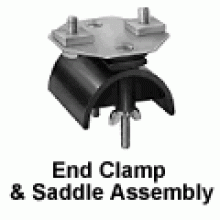 Duct-O-Wire End Clamp & Saddle, 12G C-Track, FC-CS21 photo