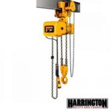 Harrington 1/4-Ton Electric Hoist, 15', Gear Trolley, 3 Phase  photo